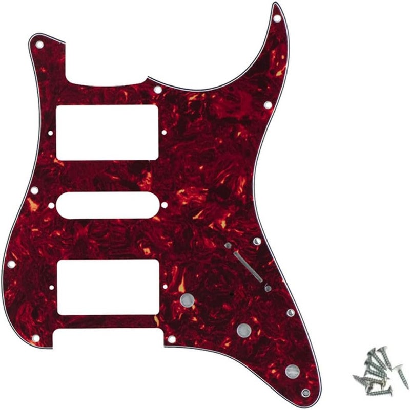 ROZILO Strat HSH Pickguard Pick Guard Scratch Plate with Screws for American/Mexican Standard Strat Modern Style Guitar Replacement Vintage Tortoise - Image 1